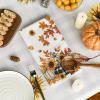 Artoid Mode Buffalo Plaid Bowknot Pumpkin Fall Kitchen Towels Dish Towels, 18×26 Inch Farmhouse Leaves Autumn Decoration Hand Towels Set of 4