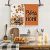 Artoid Mode Buffalo Plaid Bowknot Pumpkin Fall Kitchen Towels Dish Towels, 18×26 Inch Farmhouse Leaves Autumn Decoration Hand Towels Set of 4