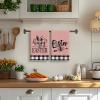 Artoid Mode Buffalo Plaid Rabbit Carrot Truck Bunny Eggs Easter Spring Kitchen Towels Dish Towels, 18×26 Inch Farmhouse Summer Decoration Cleaning Set of 4