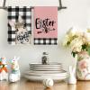 Artoid Mode Buffalo Plaid Rabbit Carrot Truck Bunny Eggs Easter Spring Kitchen Towels Dish Towels, 18×26 Inch Farmhouse Summer Decoration Cleaning Set of 4