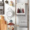 Artoid Mode Buffalo Plaid Xmas Trees Snowman Truck Merry Christmas Kitchen Towels Dish Towels, 18×26 Inch Farmhouse Decoration Hand Towels Set of 6(Black/Beige)