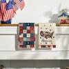 Artoid Mode Checkered Stripes Star America 4th of July Kitchen Towels Dish Towels, 18×26 Inch Independence Day Decoration Cleaning Set of 2