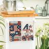 Artoid Mode Checkered Stripes Star Freedom 4th of July Kitchen Towels Dish Towels, 18×26 Inch Independence Day Decoration Cleaning Set of 2
