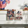 Artoid Mode Checkered Stripes Star Freedom 4th of July Kitchen Towels Dish Towels, 18×26 Inch Independence Day Decoration Cleaning Set of 2