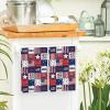 Artoid Mode Checkered Stripes Star Hat Freedom 4th of July Kitchen Towels Dish Towels, 18×26 Inch Independence Day Decoration Cleaning Set of 2