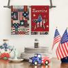 Artoid Mode Checkered Stripes Star Love Freedom 4th of July Kitchen Towels Dish Towels, 18×26 Inch Independence Day Decoration Cleaning Set of 4