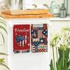 Artoid Mode Checkered Stripes Star Love Freedom 4th of July Kitchen Towels Dish Towels, 18×26 Inch Independence Day Decoration Cleaning Set of 4