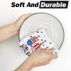 Artoid Mode Colorful Sunflower Ice Cream 4th of July Kitchen Towels Dish Towels, 18×26 Inch Independence Day Decoration Cleaning Set of 2