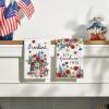 Artoid Mode Flower Star Vase Freedom 4th of July Kitchen Towels Dish Towels, 18×26 Inch Independence Day Decoration Cleaning Set of 4