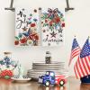 Artoid Mode Flower Star Vase Freedom 4th of July Kitchen Towels Dish Towels, 18×26 Inch Independence Day Decoration Cleaning Set of 4