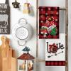 Artoid Mode Gnome Truck Believe Merry Christmas Kitchen Towels Dish Towels, 18×26 Inch Farmhouse Holiday Winter Decoration Cleaning Set of 4(Red)