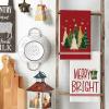 Artoid Mode Green Sleigh Star Xmas Tree Merry Christmas Kitchen Towels Dish Towels, 18×26 Inch Farmhouse Holiday Winter Decoration Cleaning Set of 4(Red)