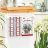 Artoid Mode Hydrangea Flower Basket Bicycle 4th of July Kitchen Towels Dish Towels, 18×26 Inch Independence Day Decoration Cleaning Set of 4