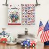 Artoid Mode Hydrangea Flower Basket Bicycle 4th of July Kitchen Towels Dish Towels, 18×26 Inch Independence Day Decoration Cleaning Set of 4
