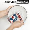 Artoid Mode Leaves Star Fireworks 4th of July Kitchen Towels Dish Towels, 18×26 Inch Independence Day Decoration Cleaning Set of 2