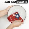 Artoid Mode Leaves Star Fireworks Freedom 4th of July Kitchen Towels Dish Towels, 18×26 Inch Independence Day Decoration Cleaning Set of 4