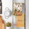 Artoid Mode Oil Painting Pumpkin Fall Kitchen Towels Dish Towels, 18×26 Inch Farmhouse Leaves Bless Autumn Decoration Hand Towels Set of 4