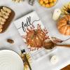 Artoid Mode Orange Buffalo Plaid Polka Dot Pumpkin Truck Fall Kitchen Towels Dish Towels, 18×26 Inch Autumn Leaves Decoration Hand Towels Set of 6