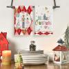 Artoid Mode Pink Nutcrackers Tree Holly Jolly Merry Christmas Kitchen Towels Dish Towels, 18×26 Inch Seasonal Winter Xmas Decoration Hand Towels Set of 4(Red)