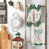 Artoid Mode Pink Nutcrackers Tree Holly Jolly Merry Christmas Kitchen Towels Dish Towels, 18×26 Inch Seasonal Winter Xmas Decoration Hand Towels Set of 4(Green)