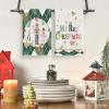 Artoid Mode Pink Nutcrackers Tree Holly Jolly Merry Christmas Kitchen Towels Dish Towels, 18×26 Inch Seasonal Winter Xmas Decoration Hand Towels Set of 4(Green)