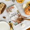 Artoid Mode Pumpkin Bouquet Fall Kitchen Towels Dish Towels, 18×26 Inch Farmhouse Leaves Bless Autumn Decoration Hand Towels Set of 4