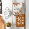 Artoid Mode Pumpkin Bouquet Fall Kitchen Towels Dish Towels, 18×26 Inch Farmhouse Leaves Bless Autumn Decoration Hand Towels Set of 4