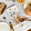 Artoid Mode Pumpkin Hello Fall Kitchen Towels Dish Towels, 18×26 Inch Autumn Blessed Floral Leaves Decoration Hand Towels Set of 4
