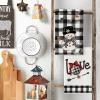 Artoid Mode Red Buffalo Plaid Truck Snowman Christmas Kitchen Towels Dish Towels, 18×26 Inch Farmhouse Holiday Winter Decoration Cleaning Set of 4(Black)