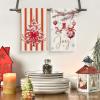 Artoid Mode Red Porcelain Ornaments Xmas Tree Christmas Kitchen Towels Dish Towels, 18×26 Inch Farmhouse Holiday Winter Decoration Cleaning Set of 4(Red)