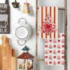 Artoid Mode Red Porcelain Ornaments Xmas Tree Christmas Kitchen Towels Dish Towels, 18×26 Inch Farmhouse Holiday Winter Decoration Cleaning Set of 4(Red)