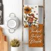 Artoid Mode Scarecrow Pumpkin Fall Kitchen Towels Dish Towels, 18×26 Inch Farmhouse Sunflower Thanksgiving Decoration Hand Towels Set of 4
