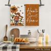 Artoid Mode Scarecrow Pumpkin Fall Kitchen Towels Dish Towels, 18×26 Inch Farmhouse Sunflower Thanksgiving Decoration Hand Towels Set of 4