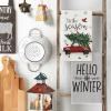 Artoid Mode Snowman Truck Xmas Tree Christmas Kitchen Towels Dish Towels, 18×26 Inch Farmhouse Holiday Bird Winter Decoration Cleaning Set of 4