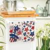 Artoid Mode Stripes Hat Star Fireworks 4th of July Kitchen Towels Dish Towels, 18×26 Inch Independence Day Decoration Cleaning Set of 2