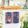 Artoid Mode Stripes Star Fireworks 4th of July Kitchen Towels Dish Towels, 18×26 Inch Independence Day Decoration Cleaning Set of 2
