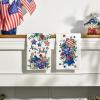 Artoid Mode Stripes Star Floral 4th of July Kitchen Towels Dish Towels, 18×26 Inch Independence Day Decoration Cleaning Set of 2