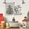 Artoid Mode Xmas Tree Truck Snowman Winter Kitchen Towels Dish Towels, 18×26 Inch Holiday Let It Snow Christmas Decoration Hand Towels Set of 4