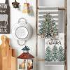 Artoid Mode Xmas Tree Truck Snowman Winter Kitchen Towels Dish Towels, 18×26 Inch Holiday Let It Snow Christmas Decoration Hand Towels Set of 4