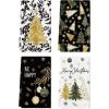 Artoid Mode Black Golden Xmas Tree Christmas Kitchen Towels Dish Towels, 18×26 Inch Farmhouse Holiday Snowflake Winter Decoration Cleaning Set of 4