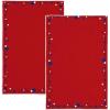 Artoid Mode Blue Star-Shaped Border 4th of July Kitchen Towels Dish Towels, 18×26 Inch Independence Day Decoration Cleaning Set of 2(Red)