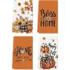 Artoid Mode Buffalo Plaid Bowknot Pumpkin Fall Kitchen Towels Dish Towels, 18×26 Inch Farmhouse Leaves Autumn Decoration Hand Towels Set of 4