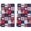 Artoid Mode Checkered Stripes Star Hat Freedom 4th of July Kitchen Towels Dish Towels, 18×26 Inch Independence Day Decoration Cleaning Set of 2