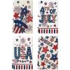 Artoid Mode Fireworks Stripes Hat Star 4th of July Kitchen Towels Dish Towels, 18×26 Inch Independence Day Decoration Cleaning Set of 4