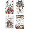Artoid Mode Flower Star Vase Freedom 4th of July Kitchen Towels Dish Towels, 18×26 Inch Independence Day Decoration Cleaning Set of 4