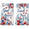 Artoid Mode Hydrangea Floral Star Flag 4th of July Kitchen Towels Dish Towels, 18×26 Inch Independence Day Decoration Cleaning Set of 2