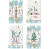 Artoid Mode Pink Nutcrackers Tree Holly Jolly Merry Christmas Kitchen Towels Dish Towels, 18×26 Inch Seasonal Winter Xmas Decoration Hand Towels Set of 4(Blue)