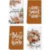 Artoid Mode Pumpkin Bouquet Fall Kitchen Towels Dish Towels, 18×26 Inch Farmhouse Leaves Bless Autumn Decoration Hand Towels Set of 4