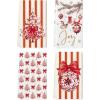 Artoid Mode Red Porcelain Ornaments Xmas Tree Christmas Kitchen Towels Dish Towels, 18×26 Inch Farmhouse Holiday Winter Decoration Cleaning Set of 4(Red)
