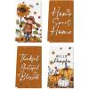Artoid Mode Scarecrow Pumpkin Fall Kitchen Towels Dish Towels, 18×26 Inch Farmhouse Sunflower Thanksgiving Decoration Hand Towels Set of 4
